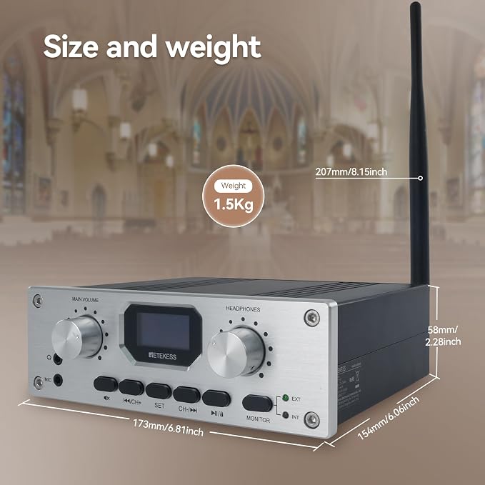 Retekess TT119 Assistive Listening System, Church Translation System, 300m/980ft - Image 6