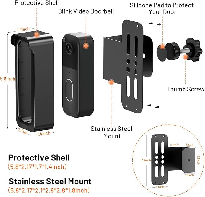 Blink Doorbell Mount, Anti-Theft Doorbell Camera Mount - Image 7