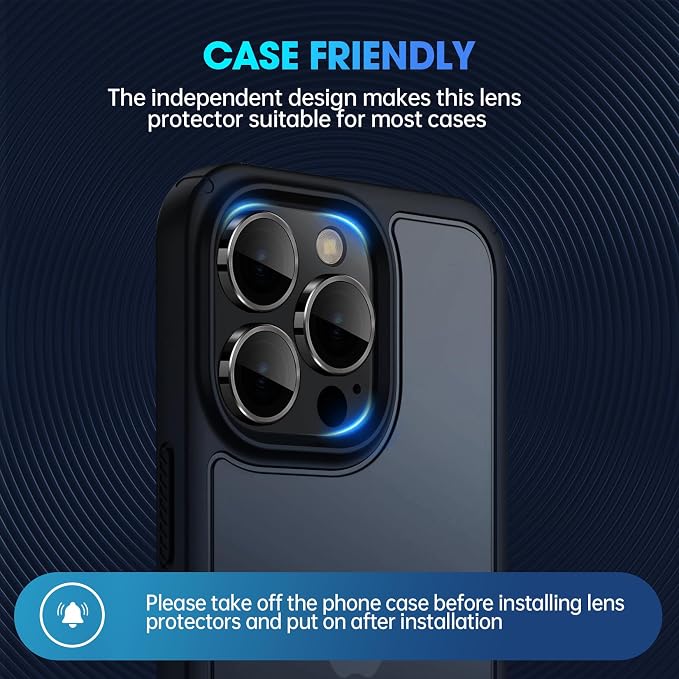 for iPhone 15 Pro/iPhone 15 Pro Max Camera Lens Protector Individual Metal Ring - Image 6