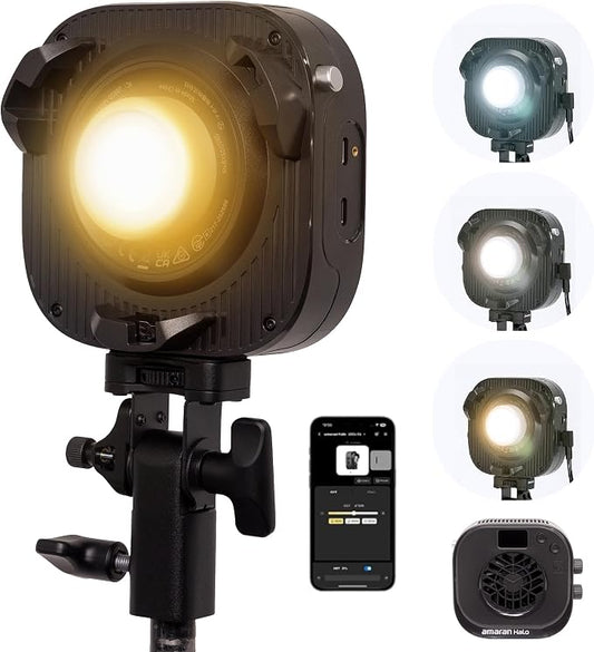 Amaran Halo 100X COB Led Video Light 100W Bi-Color 2700k-6500k, 890 lux @ 1m by amaran