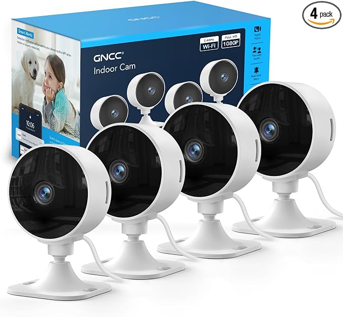 GNCC 2.4GHz Indoor Security Camera, 1080P Home Camera by GNCC