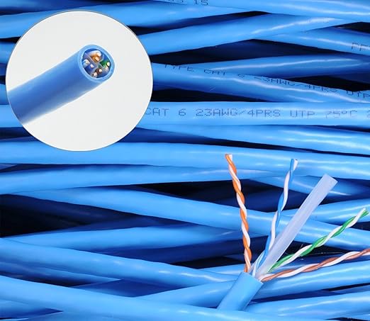 200ft Blue RJ45 CAT6 Ethernet LAN Network Internet Computer Solid Wire 23 AWG - Image 4