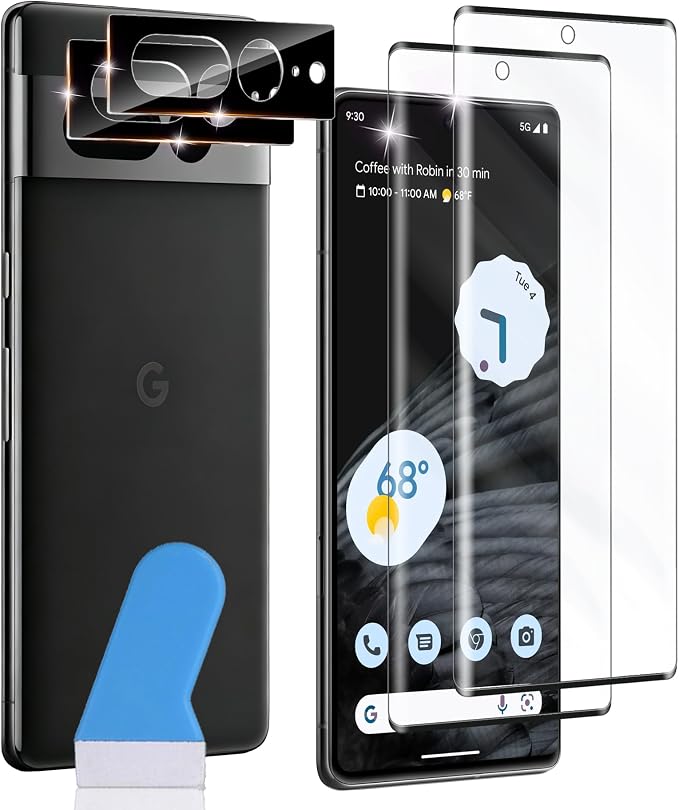 2+2 Pack for Google Pixel 7 Pro Screen Protector and Camera Protector, by JavoYion