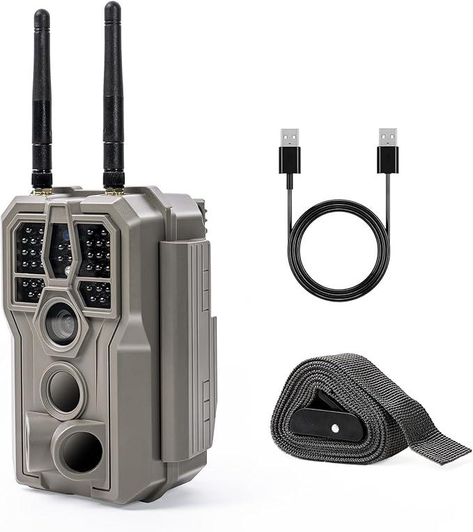 GardePro E8 2.0 WiFi Bluetooth Trail Camera, 4K Video & 64MP Photo, Dual by GardePro