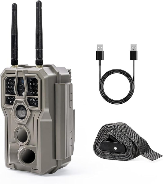 GardePro E8 2.0 WiFi Bluetooth Trail Camera, 4K Video & 64MP Photo, Dual by GardePro