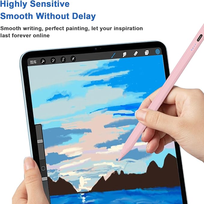 Stylus Pens for Touch Screens Power-Display Tablet Pen POM Tip Magnetic Digital - Image 4