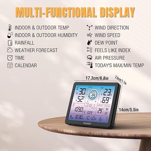 Raddy VP7 5-in-1 Weather Station Wireless - Image 7