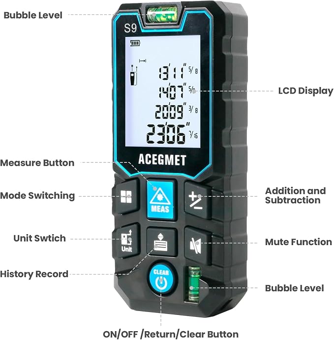 ACEGMET Laser Measure, 393ft/120m Laser Measurement Tool, Laser Measuring Tool - Image 8