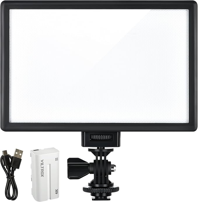 VILTROX 15W LED Video Light Panel, 3300K-5600K On Camera Light, Super Thin Key - Image 4
