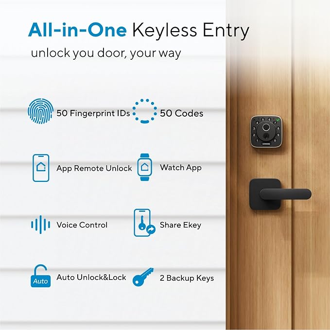 ULTRALOQ Bolt Fingerprint WiFi Smart Locks - Image 2
