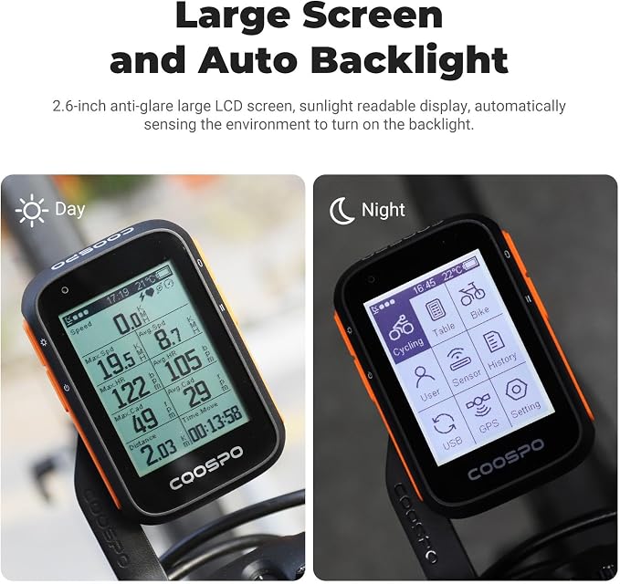 COOSPO Bike Computer Wireless GPS, Bike Speedometer - Image 6
