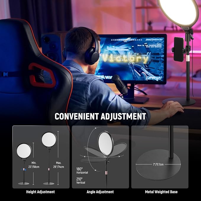 NEEWER Basics 10.5" Desk Ring Light - Image 6