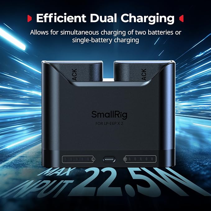 SMALLRIG LP-E6P LP-E6NH LP-E6N LP-E6 Battery Charger - Image 2