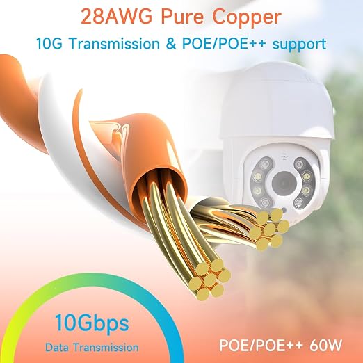 Cat6a Slim Ethernet Patch Cable 25ft Outdoor & Indoor, Flexible 10G Cat6 - Image 4