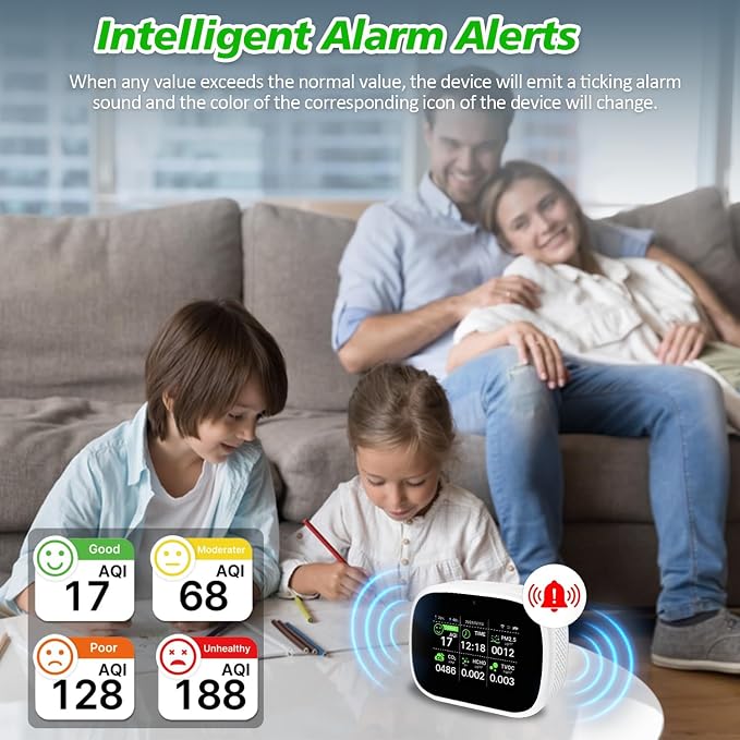 18-in-1 Smart Air Quality Monitor, WiFi Indoor Air Detector - Image 4