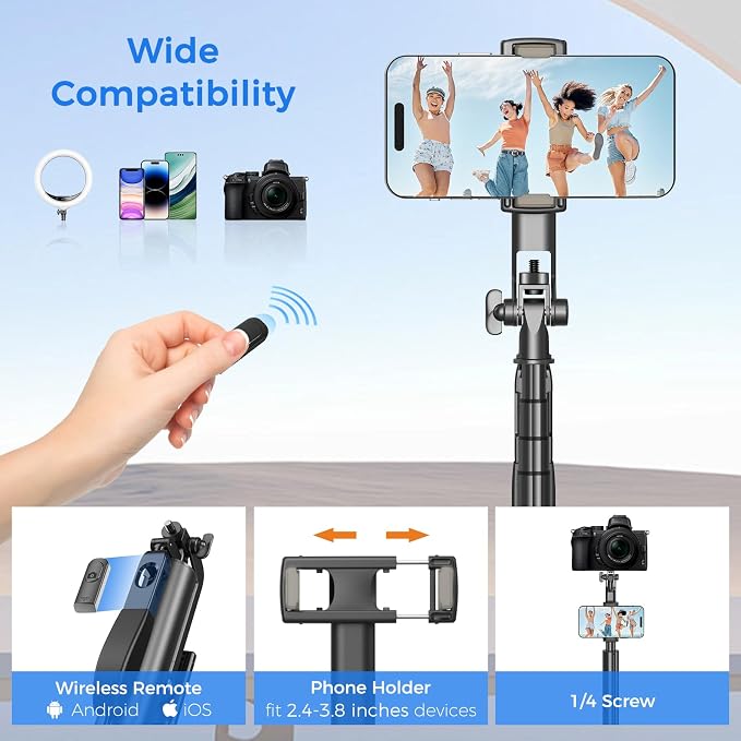 Selfie Stick Travel Tripod for Cell Phone - Image 6