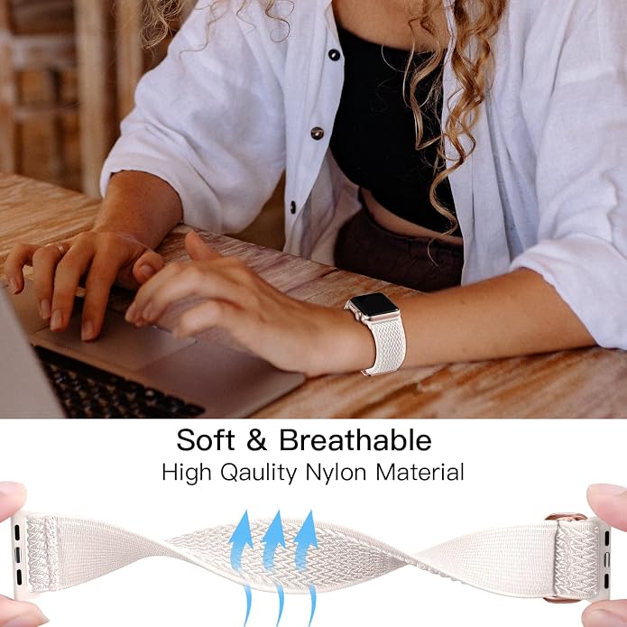 Lerobo Stretchy Nylon Solo Loop Band, Compatible - Image 3