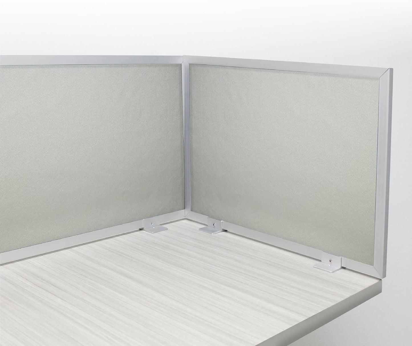 OBEX Acoustic Mounted Screen Privacy Panel Table Top Separator, Sound Blocking Desk Divider (Overcast, 24" X 36")