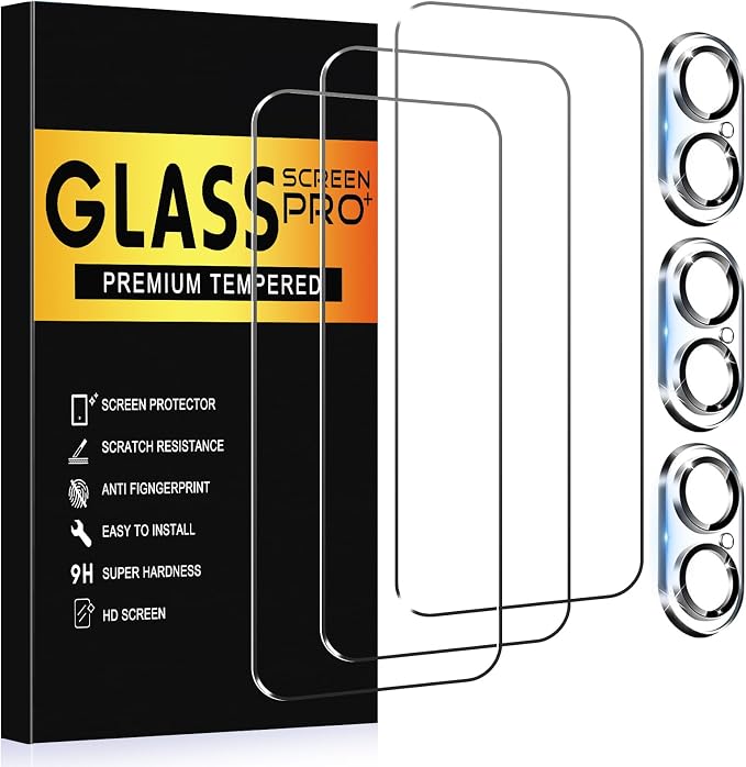 3+3 Pack Glass Screen Protector by AVOAR