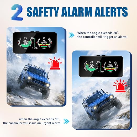 X50 Car Inclinometer for Off-Road Driving, 6-Axis Gyroscope, Two Alarm Modes - Image 3