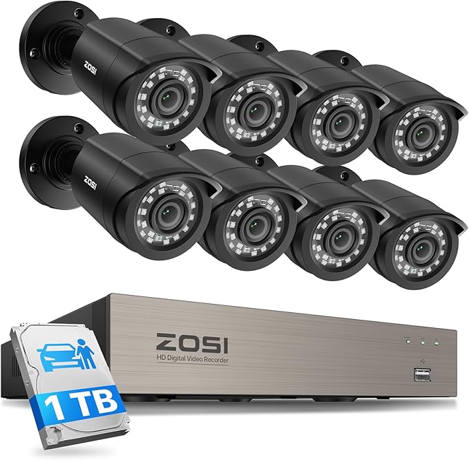 ZOSI 3K Lite 8CH Security Camera System Outdoor by ZOSI