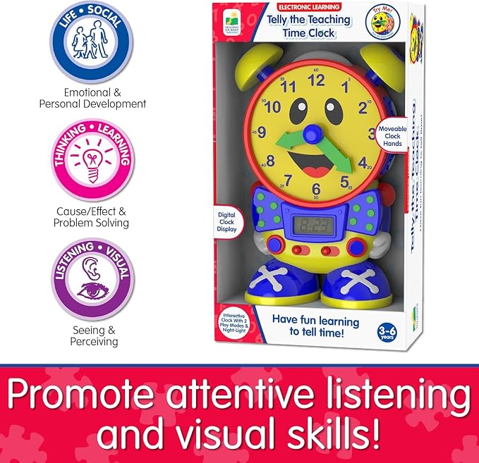The Learning Journey Telly The Teaching Time Clock, Electronic Analog & Digital - Image 8