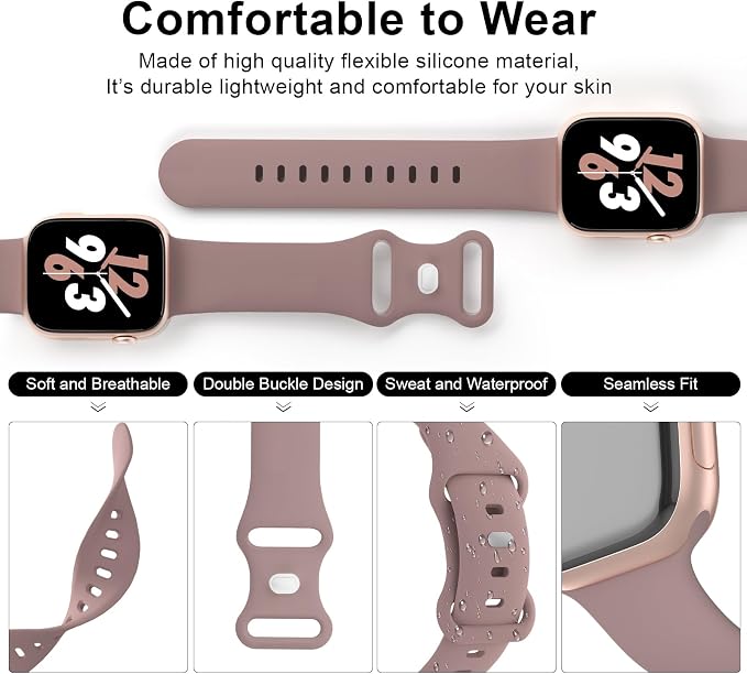 Sport Band Compatible with Apple Watch 38mm 40mm 41mm 42mm 44mm 45mm 46mm 49mm - Image 3