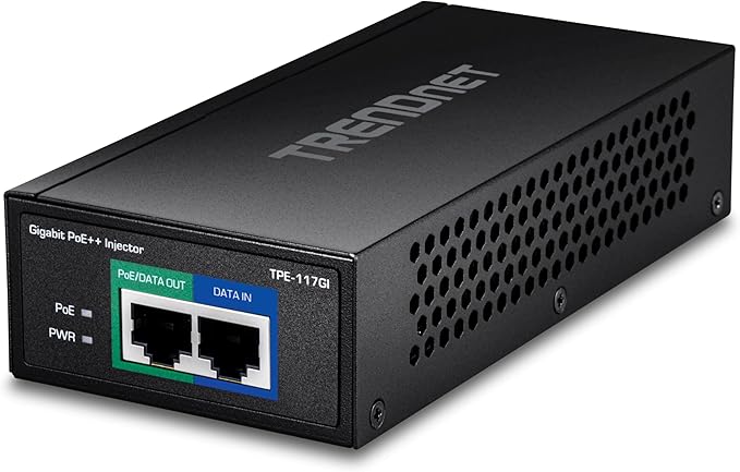 TRENDnet Gigabit PoE++ Injector, NDAA Compliant, Supplies 15.4W, and 60W by TRENDnet