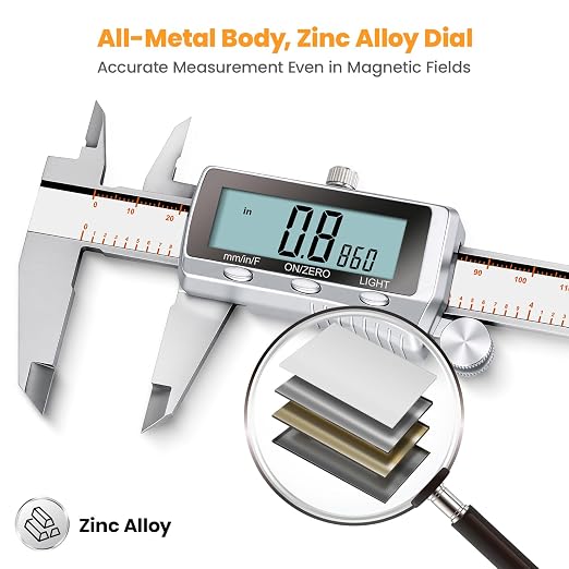 HARDELL Digital Caliper, Rechargeable Caliper Measuring Tool - Image 5