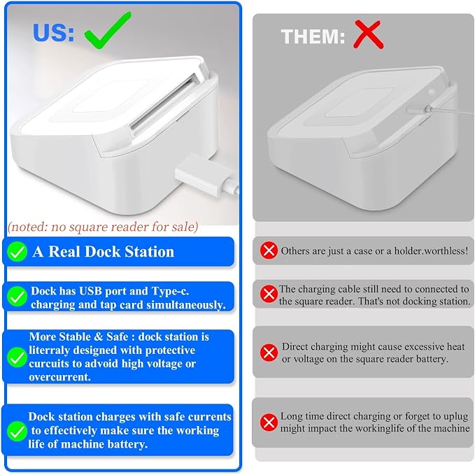 Square Dock for Square Reader 2nd Generation, Holder Stand for Square Card - Image 4