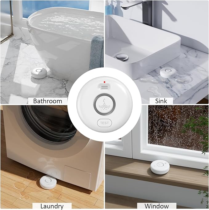5 Pack Water Leak Alarm Detector, 120dB Loud Alert Water Sensor, IP66 Waterproof - Image 7