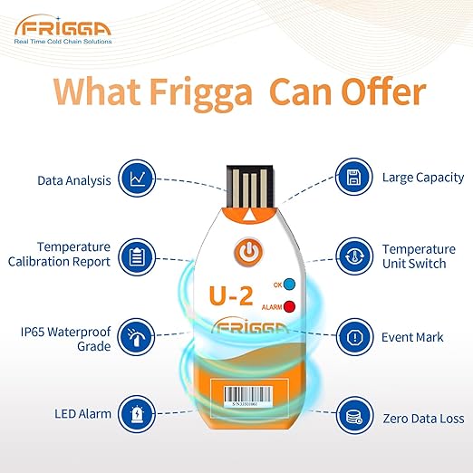 Frigga 50 Pack 100 Days USB Temperature Data Logger Single Use Temperature - Image 6