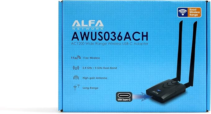 【New Version Type-C WiFi USB】 ALFA AWUS036ACH Long-Range Dual-Band AC1200 - Image 3