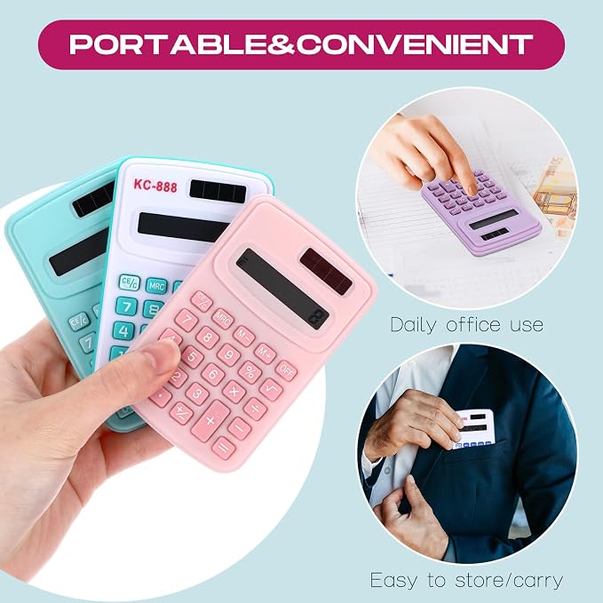 Flutesan 30 Pack Pocket Calculator Small Battery Powered Bulk Mini Size 4 - Image 5