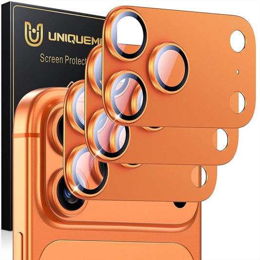 UniqueMe for 3 Pack iPhone 17 Pro Max Camera Lens Protector by UniqueMe