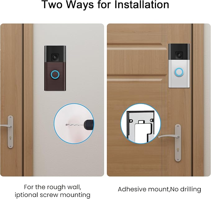 No-Drill Adhesive Video Doorbell Mount Compatible - Image 5