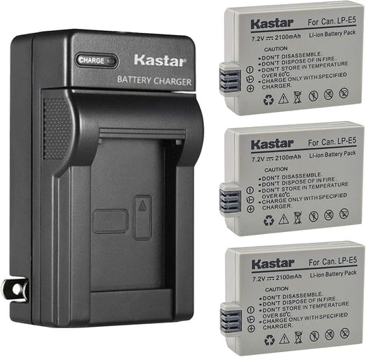 Kastar 3-Pack Battery and AC Wall Charger Replacement by Kastar