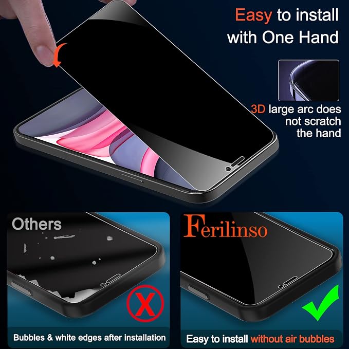Ferilinso 4 Pack Privacy Screen Protector - Image 4