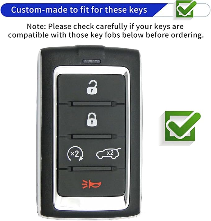 Keyless Entry Systems Key for Jeep Key Fob Cover Shell - Image 2