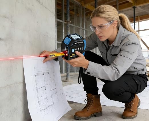 Tape Measure 4-in-1 Laser Digital Measuring Tape & 40m/131ft Laser Distance - Image 2