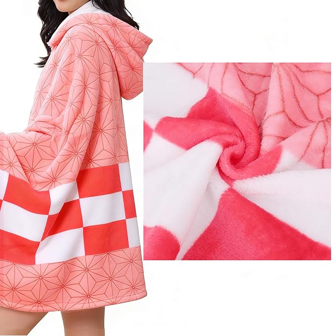 Juejuezi Hooded Wearable Blanket Hoodie Throw Blanket Cloak Cosplay Costume - Image 3
