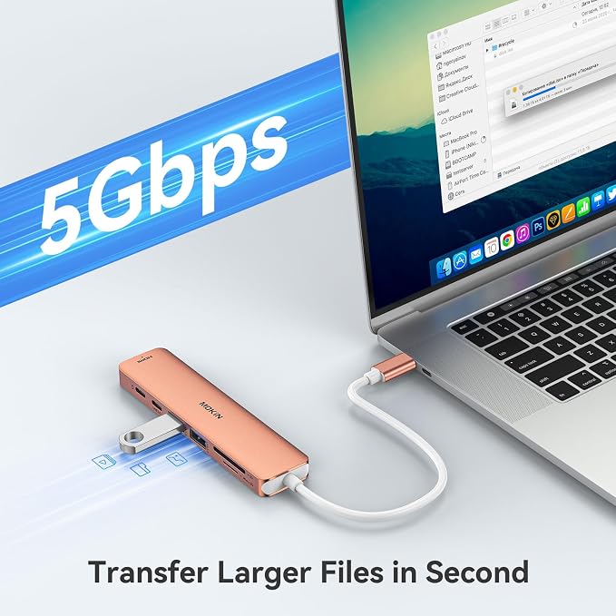 USB C Hub HDMI Adapter for MacBook Pro/Air, MOKiN 7 in 1 USB C Dongle - Image 5