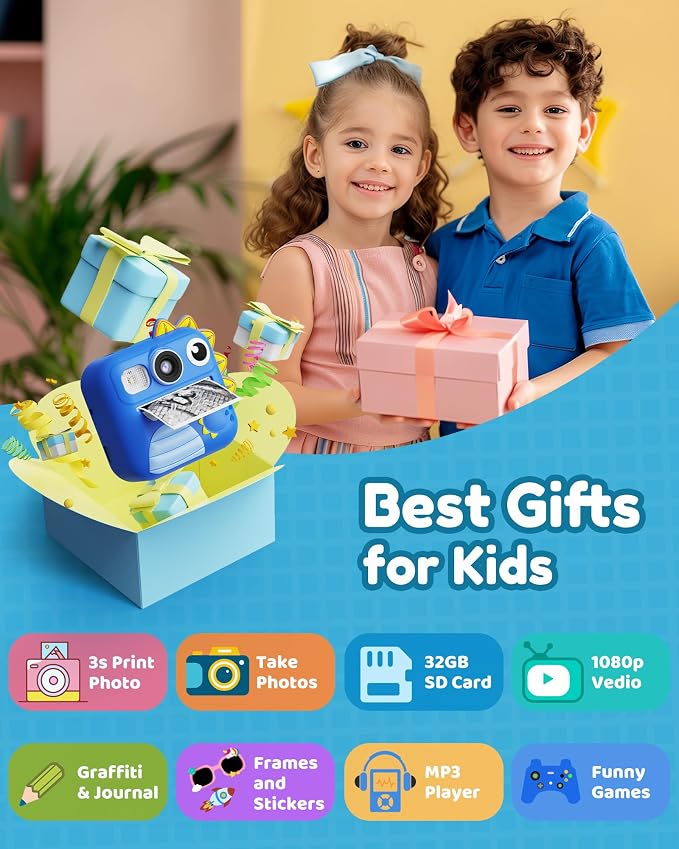 KOKODI Kids Camera Instant Print, Toddler Cameras Christmas Birthday Gifts - Image 2