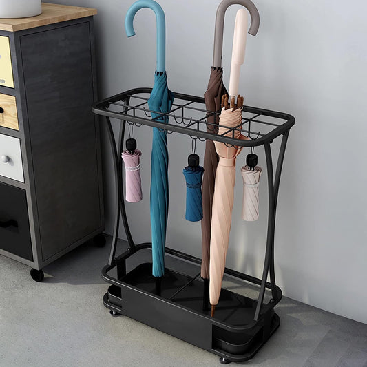 GeLive Umbrella Holder Entryway Umbrella Display Stand Rack Umbrella Container Cane Rack Walking Stick Stand Golf Club Organizer Metal Home Office Patio Decor Indoor Outdoor Stored 31 Umbrellas