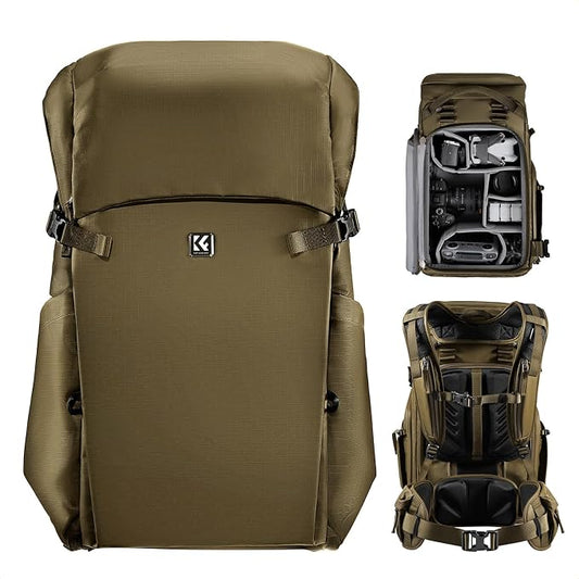 K&F CONCEPT Camera Backpack, 30L Large Capacity Camera Bag, Waterproof DSLR by KFCONCEPT