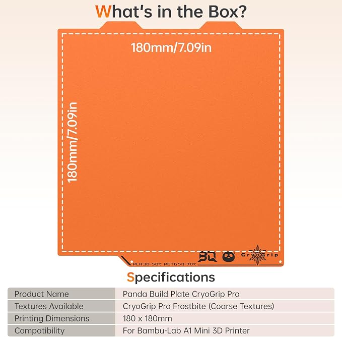 BIQU Cryogrip Pro Frostbite Matte Orange Cold Build Plate - Image 8