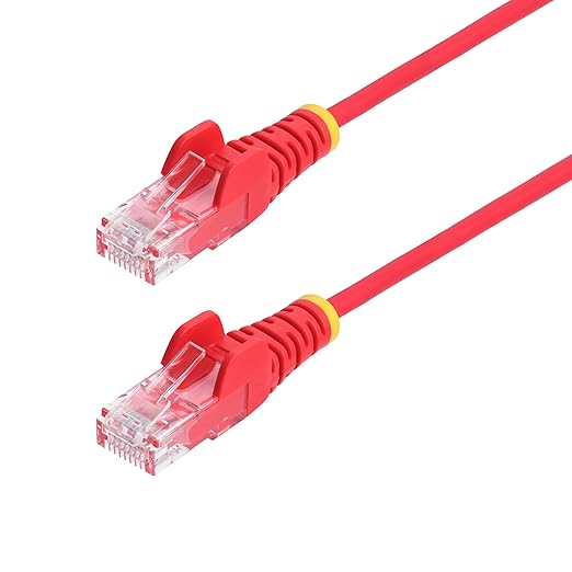StarTech.com 30ft Red Slim CAT6 Ethernet Cable, Snagless RJ45, 28AWG Pure Bare by StarTech