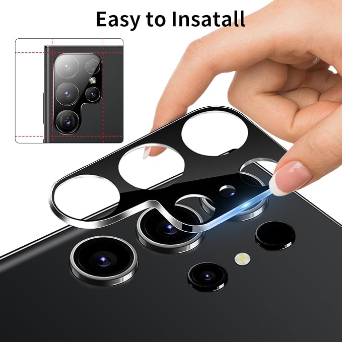 3 Pack Camera Lens Protector for Samsung Galaxy S25 Ultra, Tempered Glass - Image 5