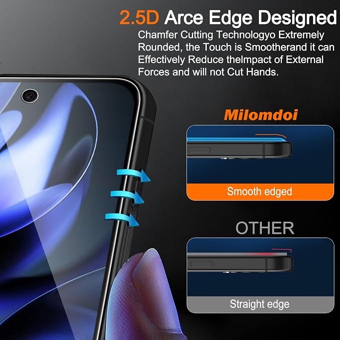Milomdoi 3 Pack Tempered Glass for Google Pixel 9A Screen Protector - Image 6