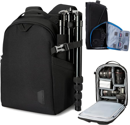 BAGSMART Small Camera Bag Backpack, DSLR SLR Camera Case Fits 13.3 Inch Laptop by BAGSMART